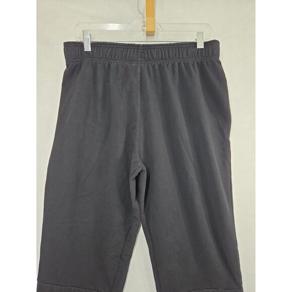 Reebok Black Jogger Sweatpants Zipper Pockets Men Medium Cotton Blend Drawstring - Picture 5 of 8
